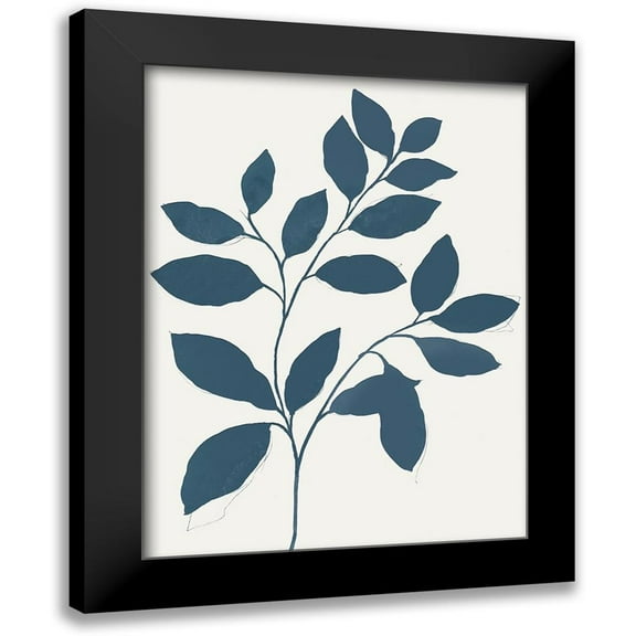 Isabelle Z 12x14 Black Modern Framed Museum Art Print Titled - Blue Twig I