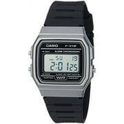Casio Men's Classic Digital Quartz Black Resin Band Gray Bezel Watch F-91WM-1BCF