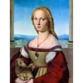 thumbnail image 2 of Raphael 12x14 Black Ornate Wood Framed with Double Matting Museum Art Print Titled - Young Woman with Unicorn, 2 of 4