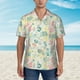 thumbnail image 2 of Fotbe Watercolor Wildflowers Camisa Hawaiana para Hombre Unisex – Camisa Casual de Verano con Botones de Manga Corta de Algodón y Lino,XX-Large, 2 of 7