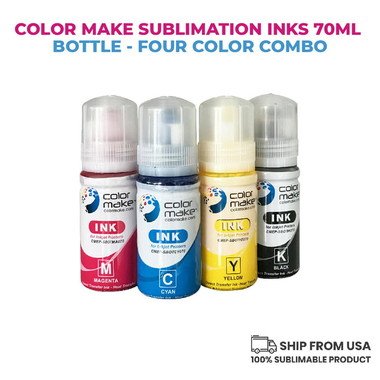  Hiipoo Sublimation Ink for Supertank Inkjet Printers ET-2720  ET-2760 ET-2800 ET-2803 ET-3760 ET-4700 ET-4800 ET-7720 ET-2400 Heat Press  Transfer on T-Shirt Mug Mask Printer(Autofill/Anti-UV) : Office Products