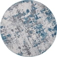 thumbnail image 3 of Bliss Rugs Modern Contemporary Abstract Round Rug for Living Room, Dining Room | Blue, 7'10''Round, 3 of 7