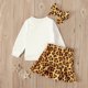 thumbnail image 3 of Vestido Para Niñas, Ropa Para Niñas Pequeñas, Camiseta Con Estampado De Leopardo Para Niños Pequeños, Vestido De Princesa, Diadema, Trajes Blancos Odeerbi  LM103-3000, 3 of 9
