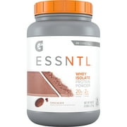 Gatorade G ESSNTL Whey Isolate Protein Powder, Chocolate, 48 oz Canister