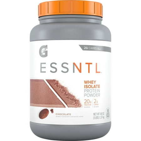 Gatorade G ESSNTL Whey Isolate Protein Powder, Chocolate, 48 oz Canister