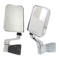 thumbnail image 4 of For 87-02 Wrangler Rear View Door Mirror Manual Chrome Folding Metal SET PAIR, 4 of 5