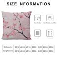 thumbnail image 5 of GOSMITH Spring Pillow Decorative Throw Pillow Covers, Pink Chinese Cherry Blossom Flower Japan Plum Branch Double Sided Square Pillow Cases Pillowcase Sofa Cushion White, 5 of 5