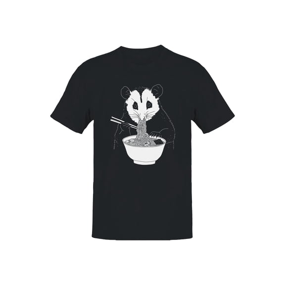 Ramen-Loving Opossum Art Men's T-shirt Black