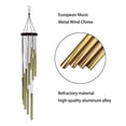 thumbnail image 4 of HOMEIORA Wind Chimes for Outside, Sympathy Wind Chimes Outdoor with 12 Aluminum Alloy Tubes and Hook, Memorial Wind Chime Gift Decoration for Home, Patio, Garden - Gold, 4 of 5