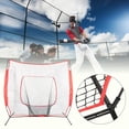 thumbnail image 3 of Baseball Practicing Net, Foldable Children Baseball Practicing Net With Rubber Foot Pad Carrying Bag For Kids, 3 of 8
