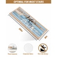 thumbnail image 4 of Stair Treads for Wooden Steps, Blue Beach Peel and Stick Stair Treads with Adhesive, Coastal Starfish Graffiti Retro Wooden Plank Non Slip Indoor Stairs Runner Rugs Mats for Elders Dogs 8"x30"4PCS, 4 of 7