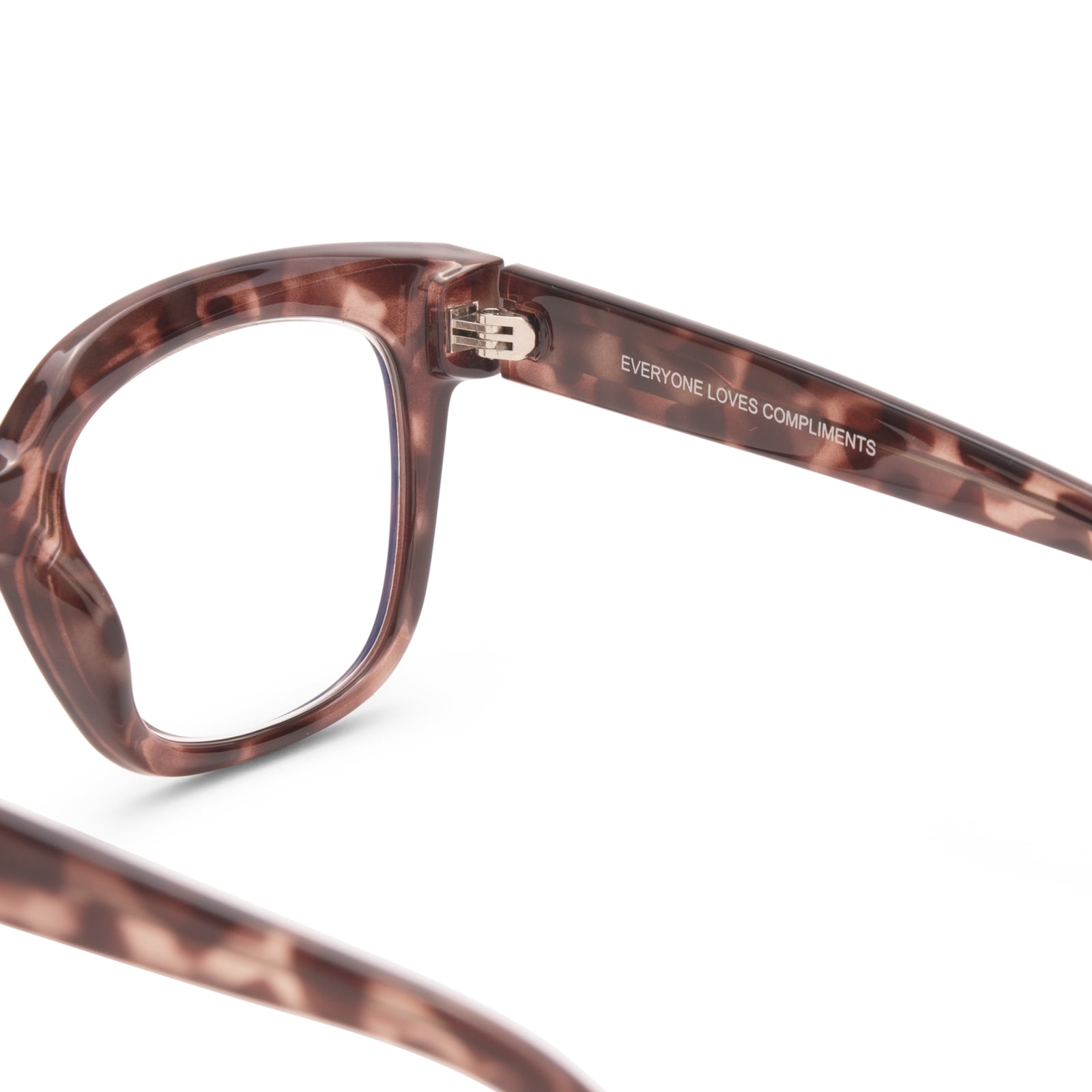 Compliments by DIFF Eyewear Ava Blue Light Reading Glasses for Women Beige Tortoise +1.0