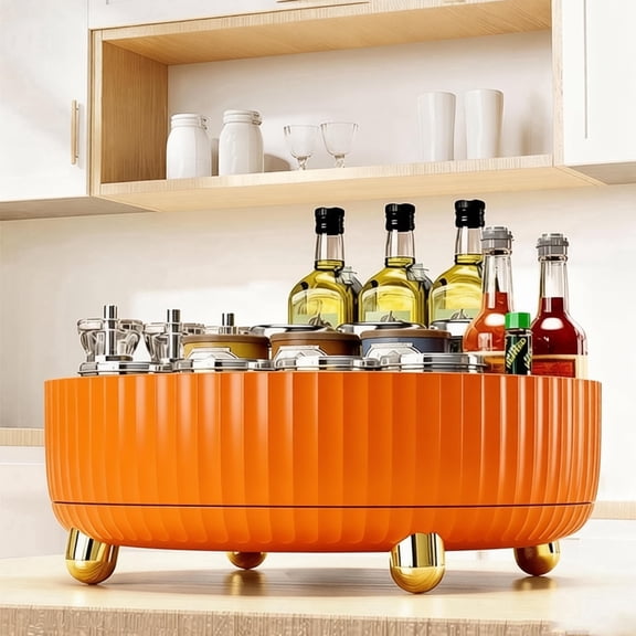Mimifly Rotating Makeup Organizer, Orange