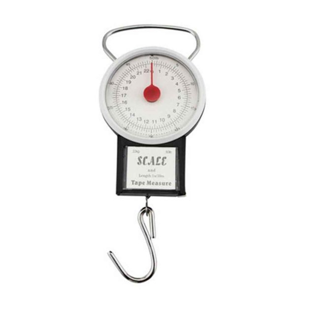 Sonducket colgante portátil de 22kg/50lb, anzuelo de pescado, de cocina con cinta métrica, anzuelo de pesca Pescar Sonducket GJ1340-00