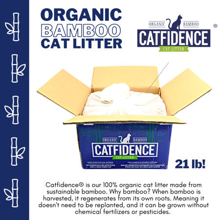 UPC: 0766330090585 | The Original Poop Bags® – Catfidence USDA Certified Biobased Bamboo Cat Litter  Clumping Cat Litter  3 Bags – 7LB each