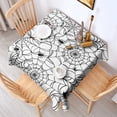 thumbnail image 2 of Black Halloween Spider Webs Square Tablecloth,Waterproof Square Table Cover,Wipeable Spillproof Washable Table Cover for Home Kitchen Party Decor 42"X42"(107x107cm), 2 of 6