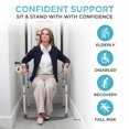 thumbnail image 3 of Stander Wonder Toilet Safety Rails for Seniors, Adjustable Detachable Toilet Frame with Padded Handles for Elderly Adults, Foldable Handicap Support Rail with Footrest, Fits any Toilets, 3 of 9