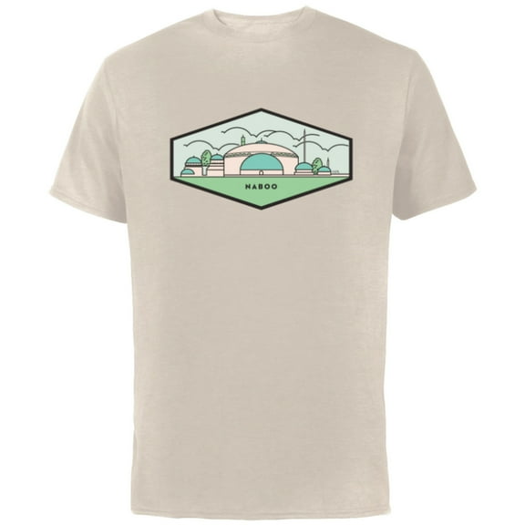 Star Wars Naboo City - Short Sleeve Cotton T-Shirt for Adults - Customized-Natural