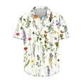 thumbnail image 4 of JXMVOJ Men's Hawaii Print Button-Up Casual Shirt, Lightweight Polyester Summer Tops for Outdoor, Party, Wedding, Daily Casual Wear, 4 of 5