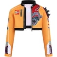 thumbnail image 2 of Guvpev G'irl's Halloween Costume, Pop Idol Singer Stage Performance Outfit Jacket Tank Top Shorts Set for Cosplay Dress Up Events & Parties, 2 of 6
