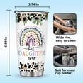 thumbnail image 6 of Jekeno Daughter Tumbler With Lid 20oz Christian Gifts For Women Faith Theme Gifts Stainless Steel Coffee Cup 20oz Glitter Leopard Rainbow,Graduation Birthday Christmas Gifts from Adult, 6 of 6