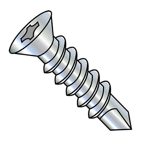 

8-18X1 #6HD Phillips Flat Self Drilling Screw Full Thread With A #6 Head Zinc (Pack Qty 8 000) BC-0816KPF6