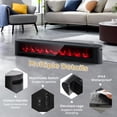 thumbnail image 2 of 1400W Electric Baseboard Heater with Realistic Multicolor Flame-Black, 2 of 9