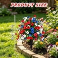 thumbnail image 3 of Artificial Flowers for Outdoors,No Fade Plastic Flowers for Garden Porch,Red White Blue Faux Plants for 4th of July Memorial Day Independence Day Patriotic Decor, 3 of 7