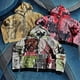 thumbnail image 4 of Traje deportivo para hombre con estampado de grafiti de hip hop, sudadera con cremallera y pantalones deportivos, conjunto de 2 piezas, chándal para hombre, pantalones casuales, ropa, 4 of 5