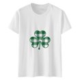 thumbnail image 1 of QIPOPIQ T-Shirts à Manches Courtes pour Femmes à Col Rond T-Shirts de la Saint-Patrick Tunique Shamrock T-Shirt T-Shirt Vert T-Shirts de la Saint-Patrick Hauts T-Shirt T-Shirts de Fête T-Shirts Graphiques Aubaines, 1 of 4