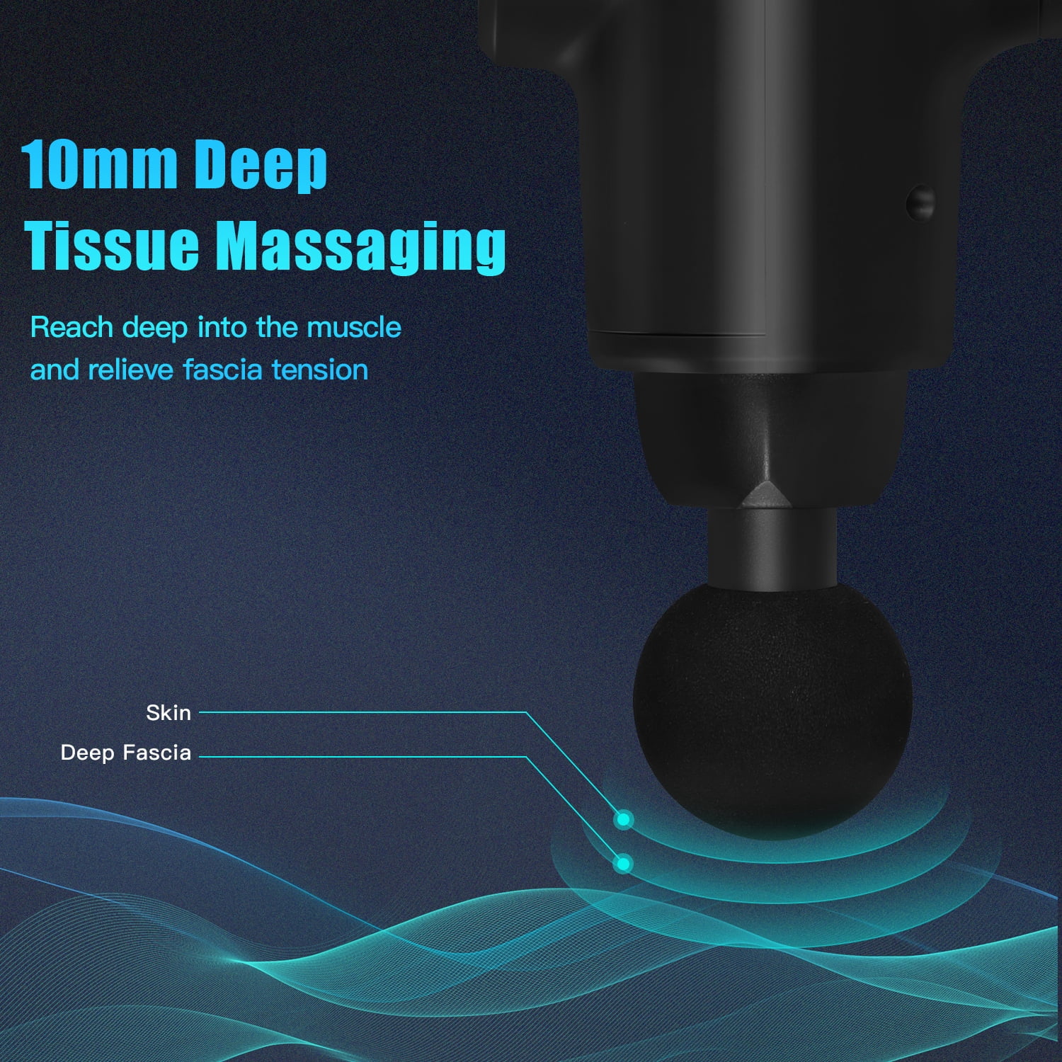 Massage Gun Deep Tissue Back Massage Gun for Athletes Pain relief 30 Speed Percussion Massager with 8 Massage Head and LED Touch Screen