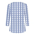 thumbnail image 4 of Fiudx Camisas de Mujer Blusa de Manga 3/4 a La Moda para Mujer, Camiseta Estampada, Top Informal, 4 of 5