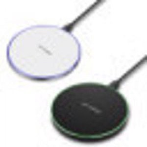 Kurtrusly 10W intelligent QI chargeur sans fil métal simple circulaire de bureau téléphone mobile sans fil charge rapide