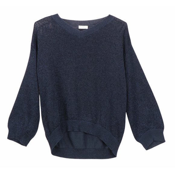 Brunello Cucinelli Blue Sparkle Pullover Sweater - XS