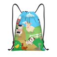 thumbnail image 1 of Bingfone Farm Animals Drawstrings Backpacks Bags for Men Women Gym Drawstrings Bag-Medium, 1 of 6