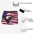 thumbnail image 3 of Balery USA Eagle with Spread Wings Calzoncillos bóxer para hombre, ropa interior de algodón suave y transpirable con cinturilla de nailon-Medium, 3 of 5
