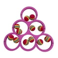 thumbnail image 4 of Juego de lanzamiento para flotador de espuma de piscina con 12 bolas de lanzamiento de colores con bola de puntuación, juguetes para lanzar para Rosa roja, 4 of 8