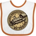 thumbnail image 3 of Inktastic Railroader Easily Distracted by Trains Boys or Girls Baby Bib, 3 of 4
