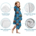 thumbnail image 7 of Blue Flame Monster Cartoon Trucks Pattern Hooded Bath Towel，50"x30" for Ages 3 To 12 Kids, Quick Dry Lightweight Soft Microfiber Hood Beach Towel Cover Up for Kids, 7 of 7