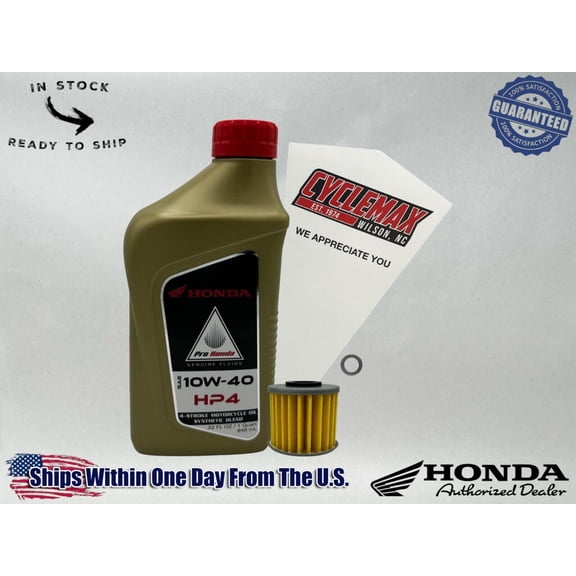 Cyclemax Semi-Synthetic HP4 Oil Change Kit fits 2021-2024 Honda Trail 125 CT125