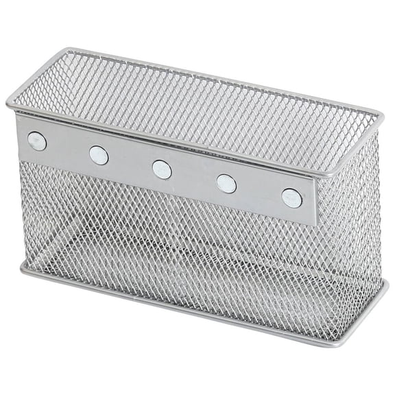 YBM Home Magnetic Pencil Holder - Mesh Stainless Steel Pen Basket for Home and Office