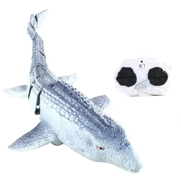 Unique Mosasaurus Toy Remote Control Animal Bath Tub Pool Electric Toy for Kids Boys Children Creatively Diving Toy Blue