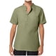 thumbnail image 1 of Camisetas Elvqul de Hombre Liso Playa Verde del Ejército Manga Corta Cuello Redondo Algodón Con Bolsillos Lino, 1 of 7