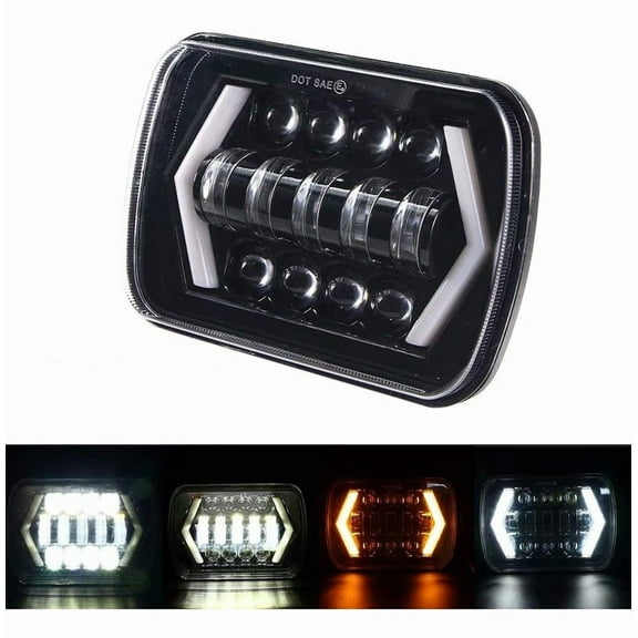 Applies to Led Headlights 5x7 H4 Chevrolet C1500 1992 1993 1994 1995 1996