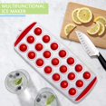 thumbnail image 5 of Cosmug 21-Cavity Round Ice Cube Tray with Lidless Design, Easy Release Silicone Bottom Mini Sphere Ice Maker Mold, Slim Fit for Freezer, Space-Saving, Food-Safe(11.7" x 4.6" x 0.9"), 5 of 5
