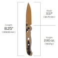 thumbnail image 5 of CRKT M16-03XD Everyday Carry Folding Knife with Crossbar Lock: D2 Steel Plain Edge Blade, Desert Tan Grivory Handle, Pocket Clip, M16-03XD, 5 of 5