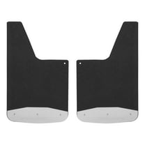 LUVERNE 251220 Universal Front or Rear 12-Inch x 20-Inch Textured Rubber Mud Guards with Stainless Steel Plates, 2 Flaps