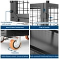 thumbnail image 3 of Platform Truck Cart with Cage,6-in-1 Multi-Purpose Flatbed Cart with 4 Wheels,Foldable Hand Truck,1800 Load Capacity,Heavy Duty Flat Bed Carts for Grocery, Laundry, Garage, Warehouse, 3 of 7