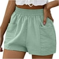 thumbnail image 2 of High Waisted Shorts Clearance Women's High Waist Shorts Wide Leg Pants Casual Loose Shorts+Pocket, 2 of 5