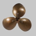 thumbnail image 5 of Three Light Brass Disk Shade Ceiling Flush Mount Pendant Light Fixture Mid Century Style Ceiling Chandelier Fixture, 5 of 7